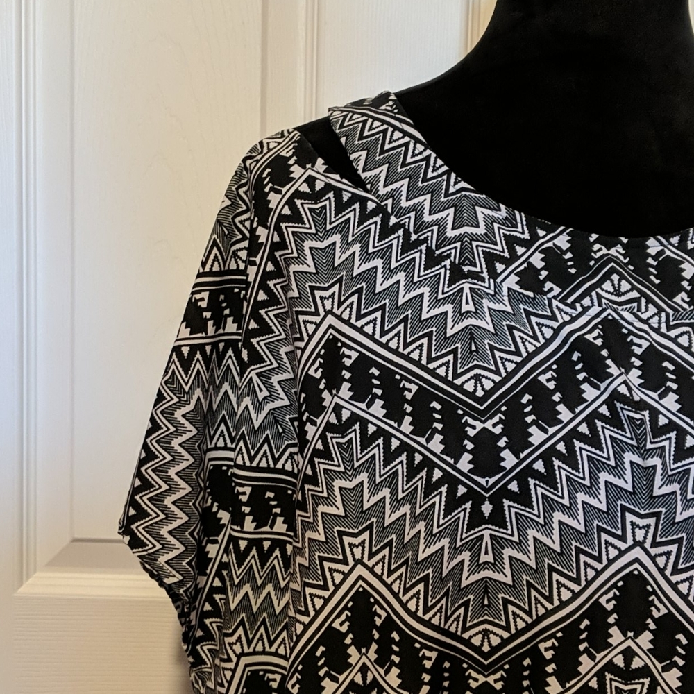 Aztec print, summer shift dress